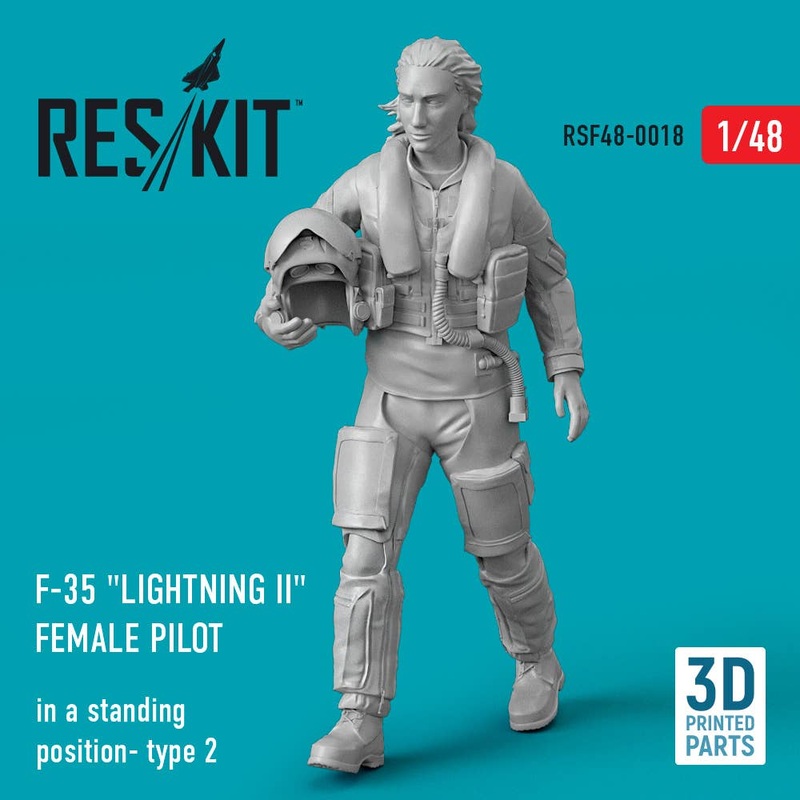 1/48 F-35 Lightning II female pilot (in a standing position- type 2) (3D Printed)