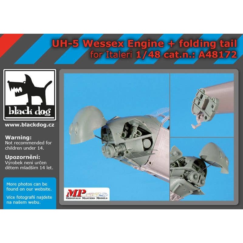 1/48 UH-5 Wessex engine + folding tail