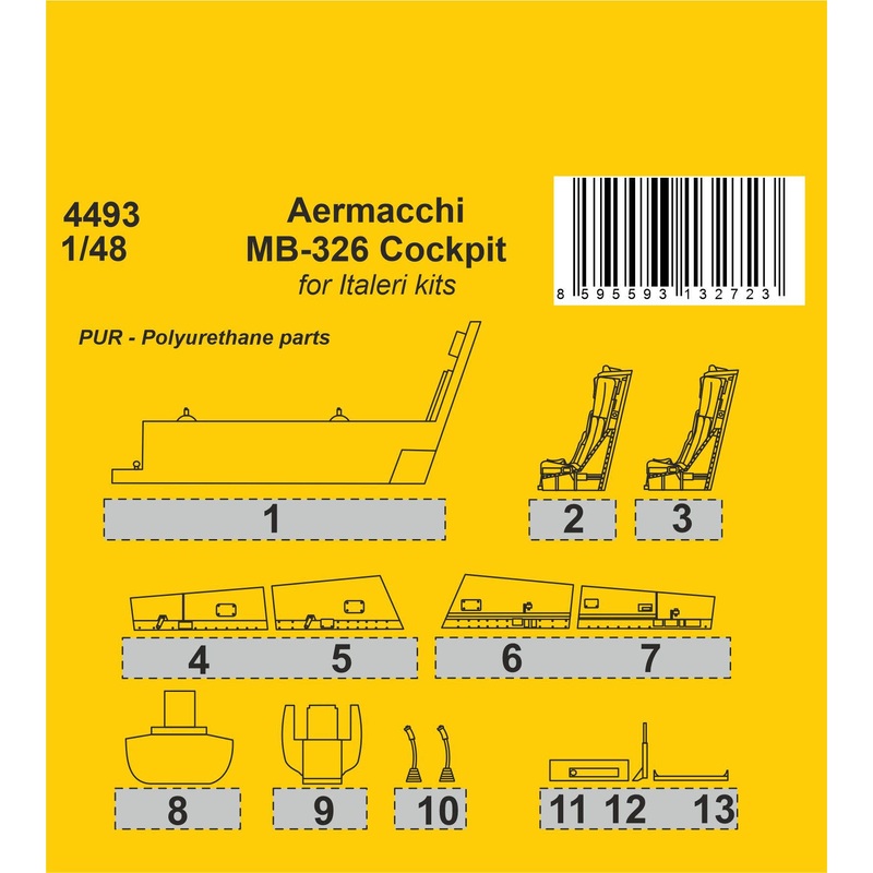 1/48 Aermacchi MB-326 Cockpit / for Italeri kits