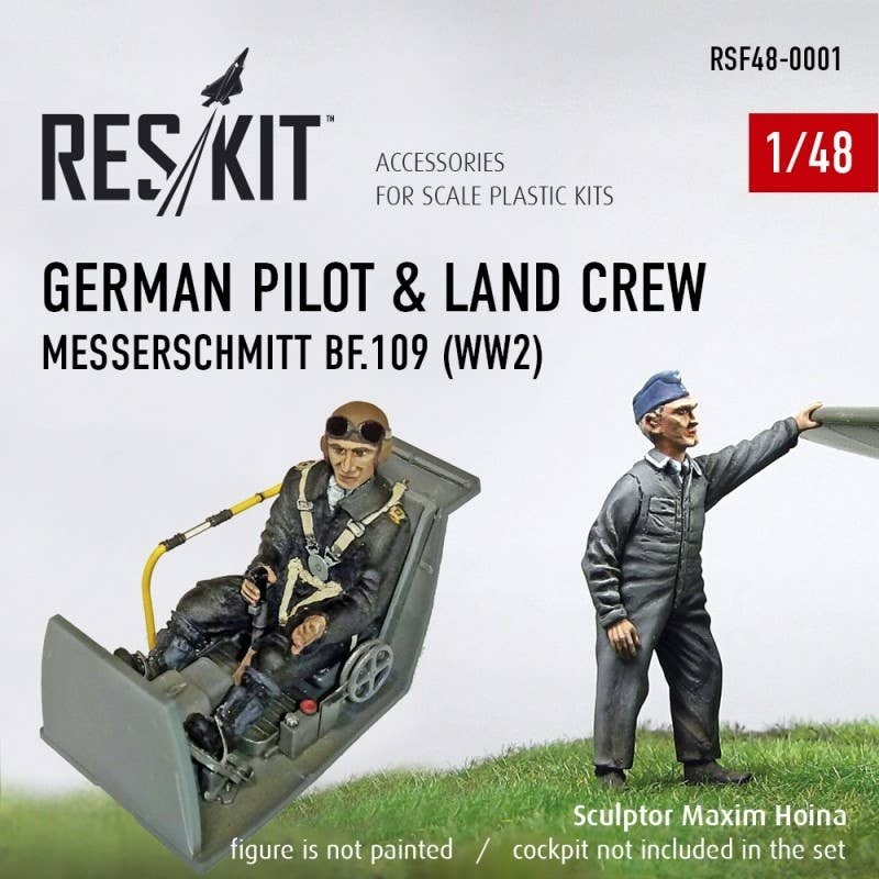 1/48 Bf109 Pilot & Land Crew