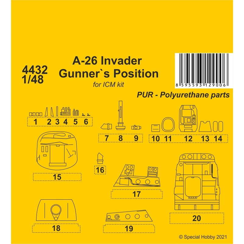1/48 A-26 Invader Gunner Room for ICM