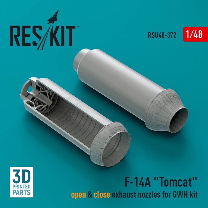 1/48 F-14A Tomcat open & close exhaust nozzles for GWH kit (3D Printed)