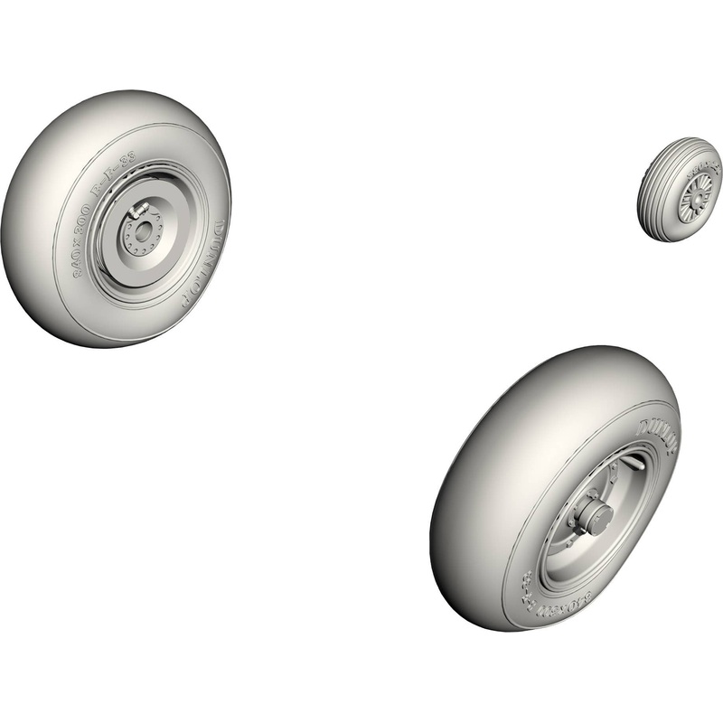 1/48 Siebel Si 204/Aero C-3 Wheels (for Special Hobby)