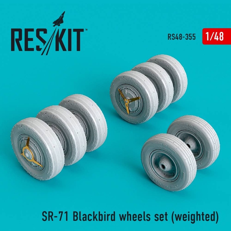 1/48 SR-71 "Blackbird" wheels set (weighted) (for Revell, Italeri)