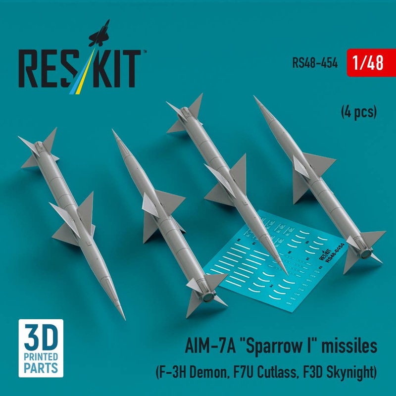 1/48 AIM-7A Sparrow I missiles (4 pcs)