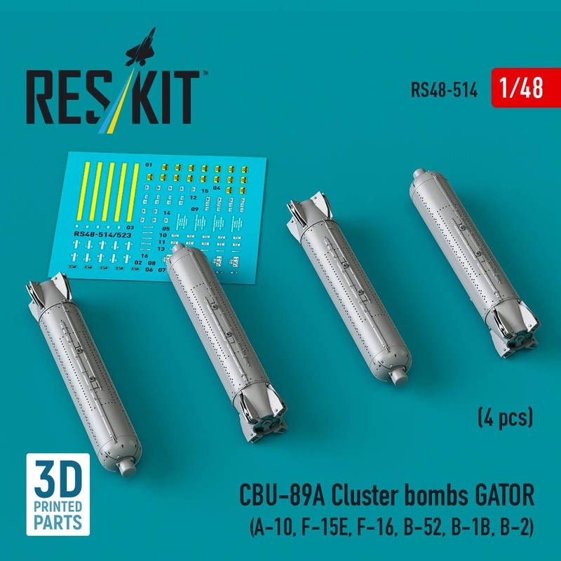 1/48 CBU-89A cluster bombs GATOR (4 pcs)