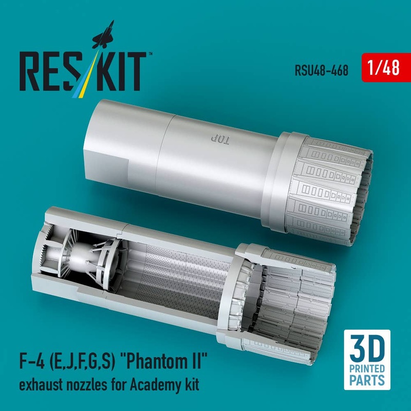 1/48 F-4 (E, J, F, G, S) Phantom II exhaust nozzles for Academy kit