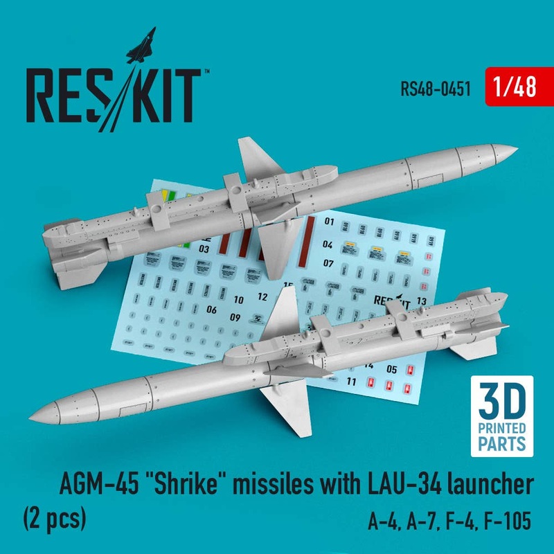 1/48 AGM-45 Shrike missiles with LAU-34 launcher (2 pcs)