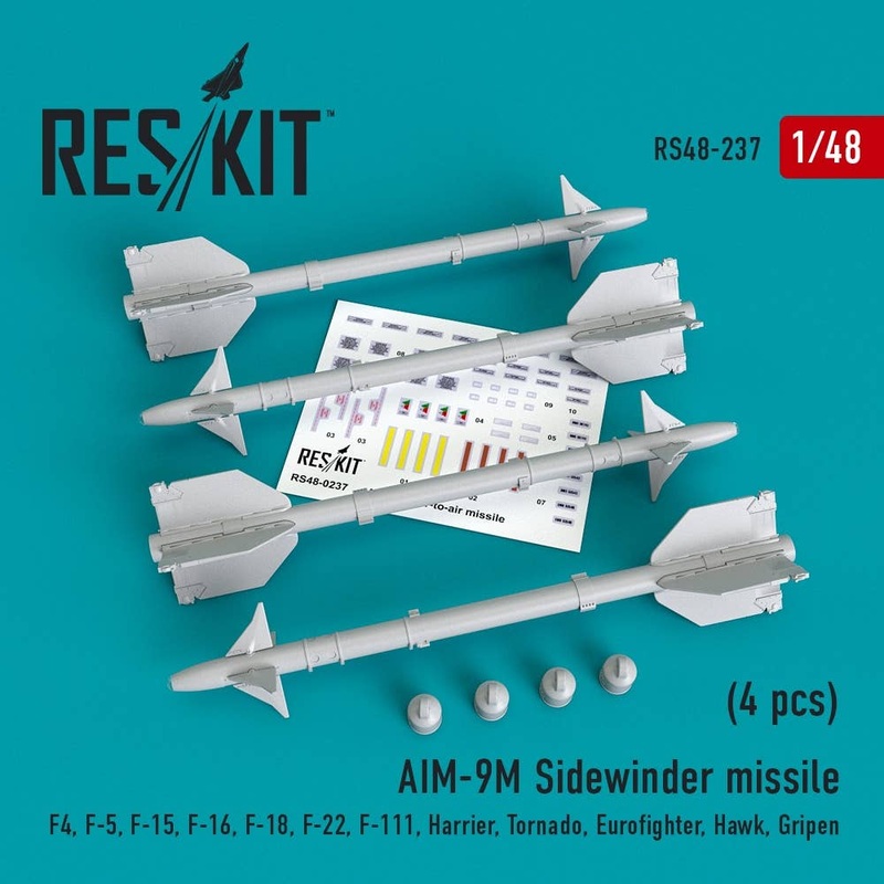 1/48 Aim-9M Sidewinder Missile w/Remove Before Flight Cover (4 pcs)