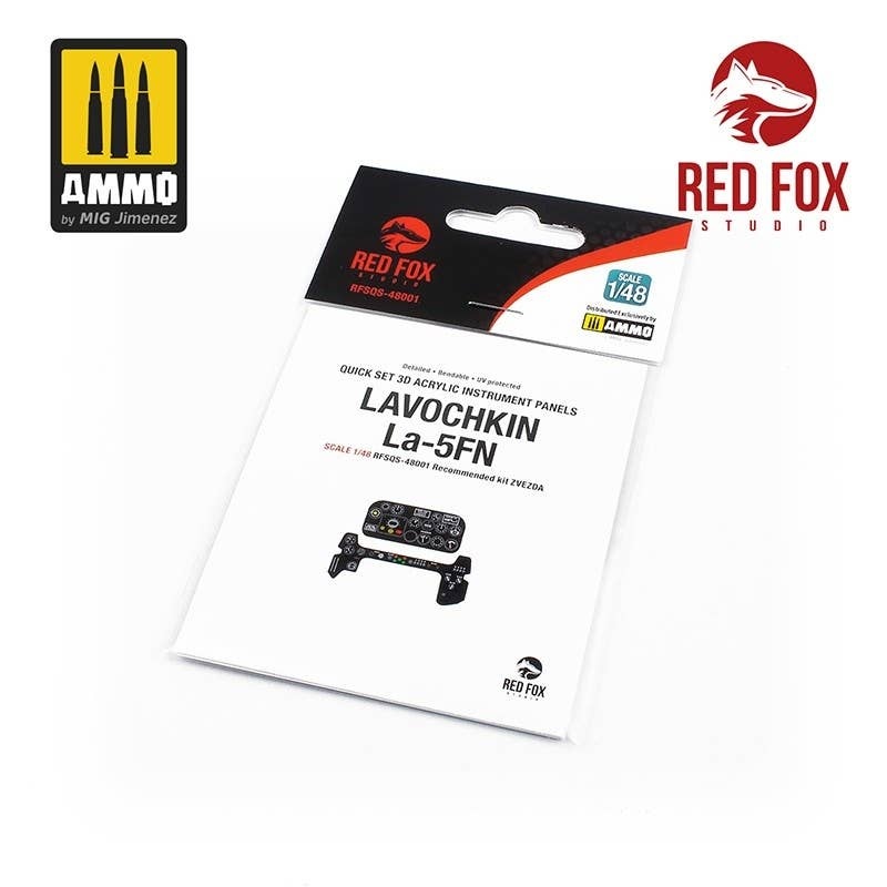 1/48 La-5FN 3D Acrylic Instrument Panel (for Zvezda)