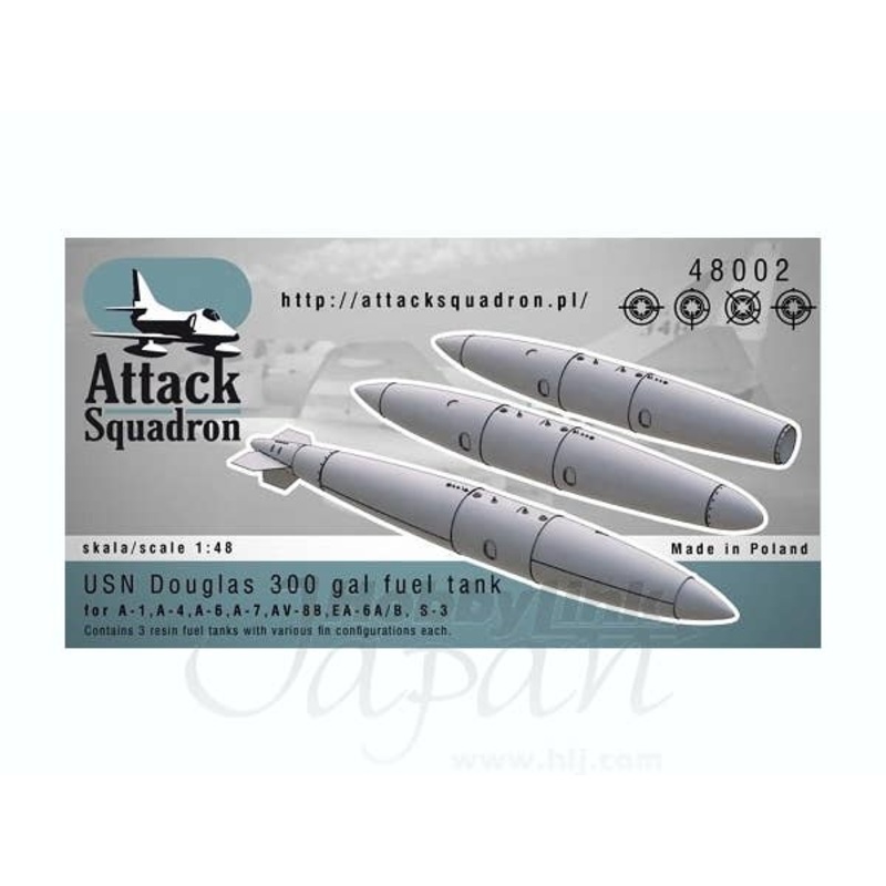 1/48 USN 300 gal Douglas Fuel Tanks (3pcs)