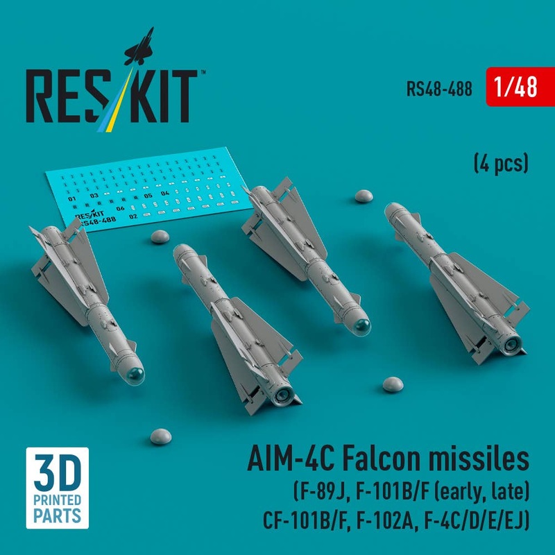 1/48 AIM-4C Falcon missiles (4 pcs)