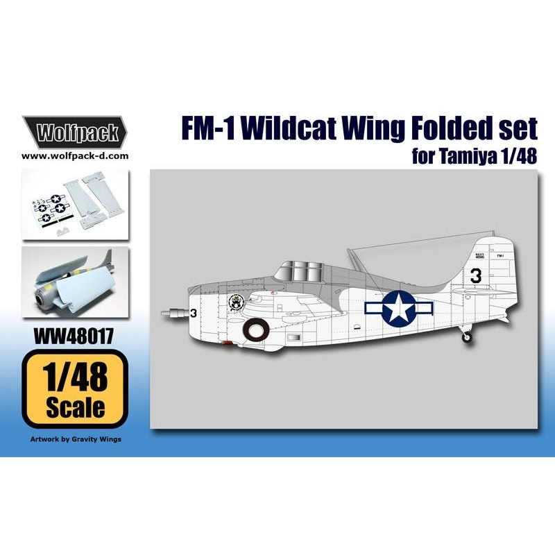 1/48 FM-1 Wildcat Wing Folded Set (for Tamiya)