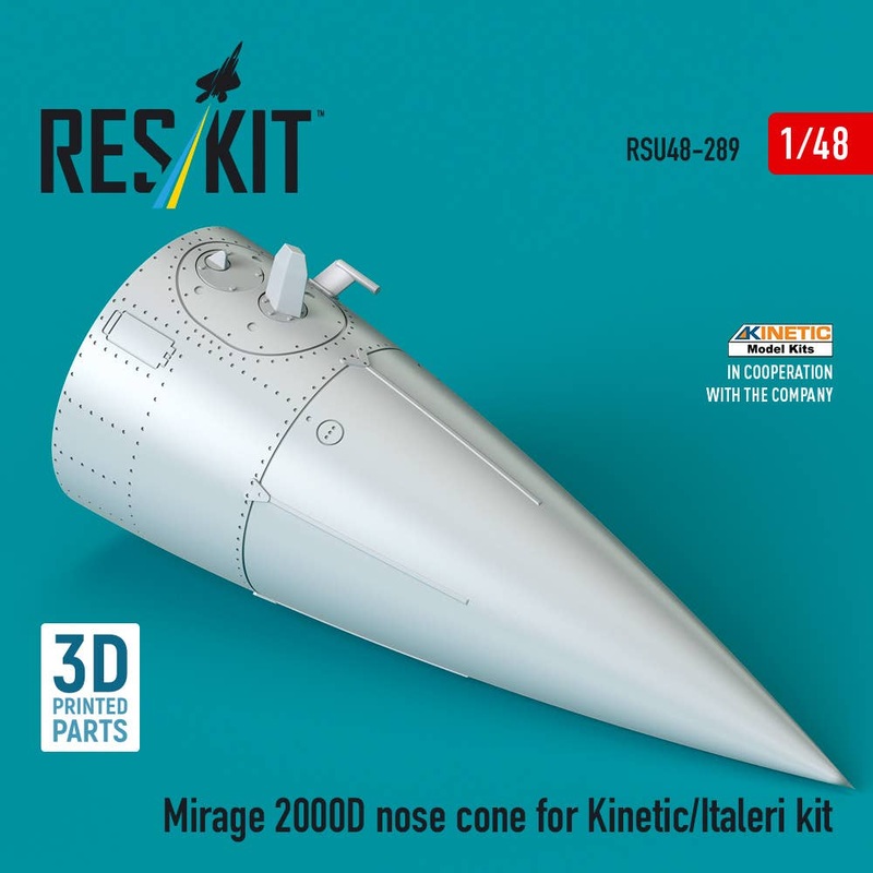 1/48 Mirage 2000D nose cone for Kinetic/Italeri kit (3D Printed)