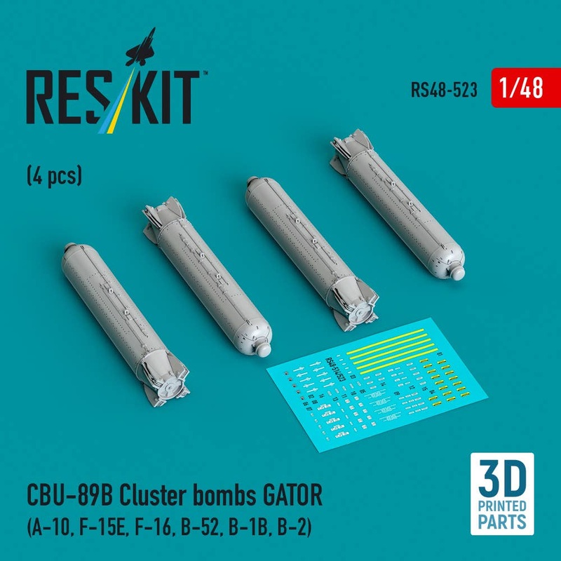 1/48 CBU-89B cluster bombs GATOR (4 pcs)