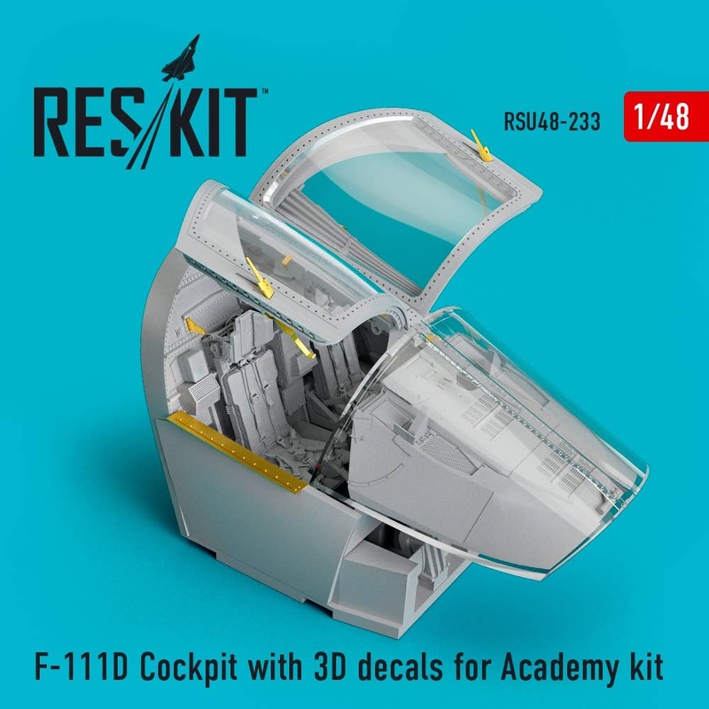 1/48 F-111D Cockpit with 3D decals for Academy kit