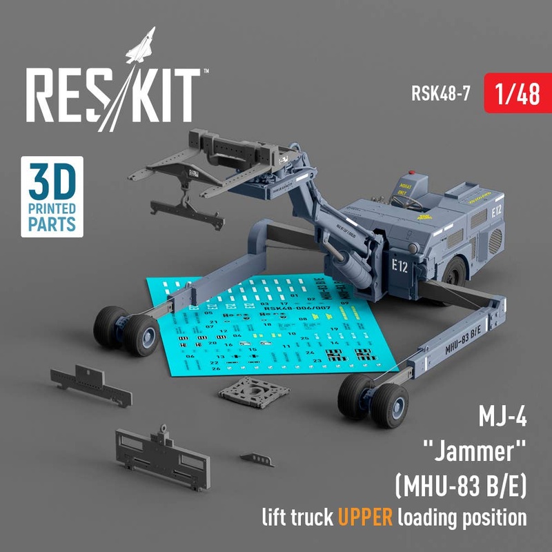 1/48 MJ-4 Jammer (MHU-83 B/E) Early lift truck UPPER loading position (3D Printed model kit)
