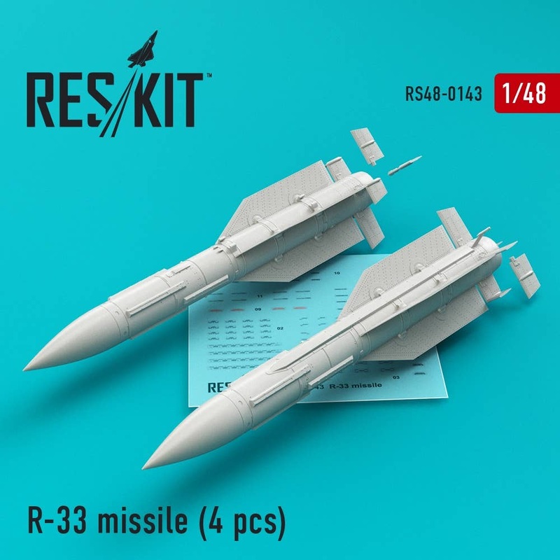1/48 R-33 Missile (4pcs) (MiG-31)