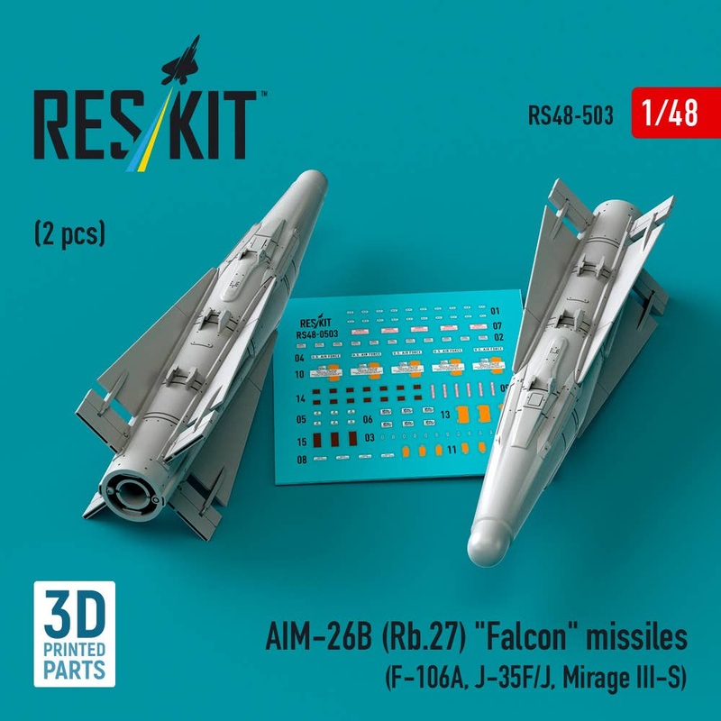 1/48 AIM-26B (Rb.27) Falcon missiles (2 pcs)