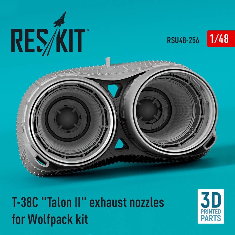 1/48 T-38C Talon ll exhaust nozzles for Wolfpack kit (3D Printed)