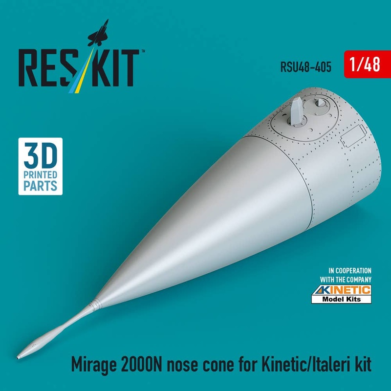 1/48 Mirage 2000N nose cone for Kinetic/Italeri kit (3D Printed)