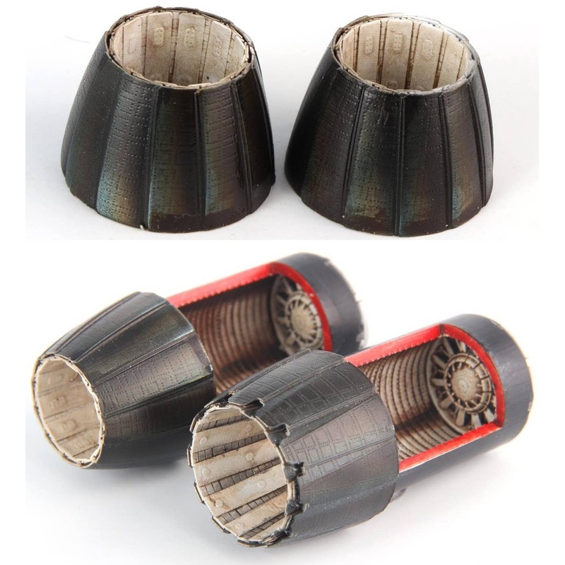 1/48 F/A-18E/F/G GE Exhaust Nozzle Set Closed & After Burner Set (for Hasegawa)