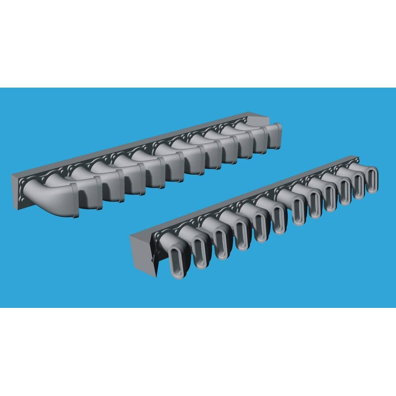 1/48 P-39D/P-400 Airacobra exhaust (12 pipes)