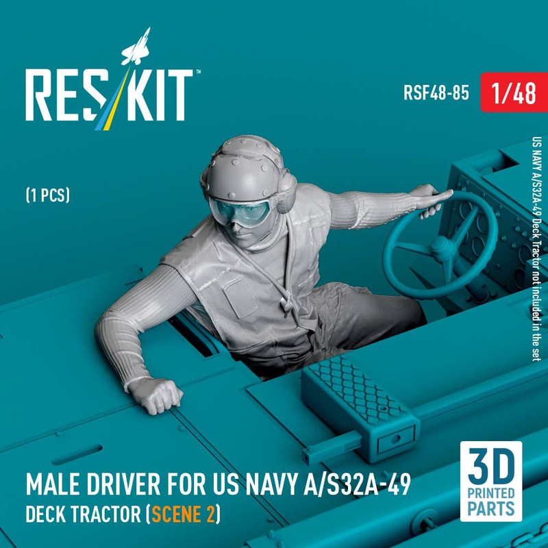 1/48 Male driver for US NAVY A/S32A-49 Deck Tractor (scene 2)
