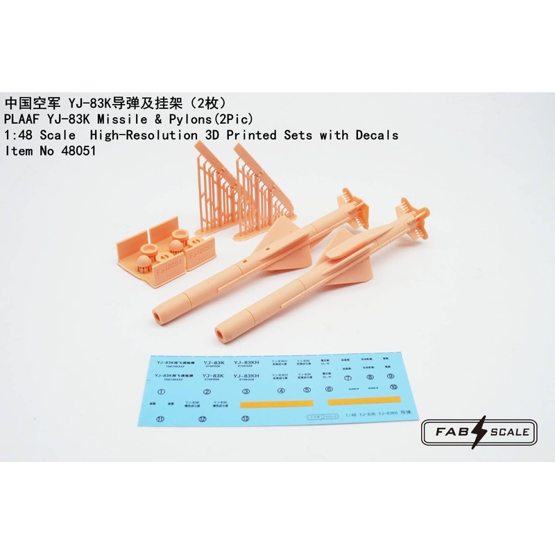 1/48 PLAAF YJ-83K Missile & Pylon (2 pcs)