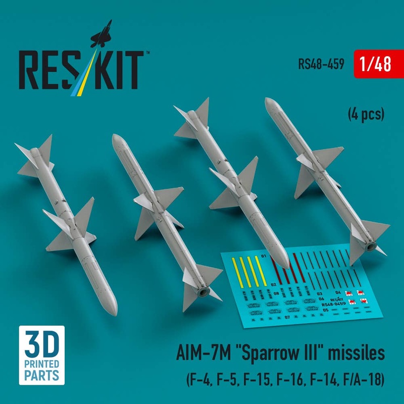 1/48 AIM-7M Sparrow III missiles (4 pcs)