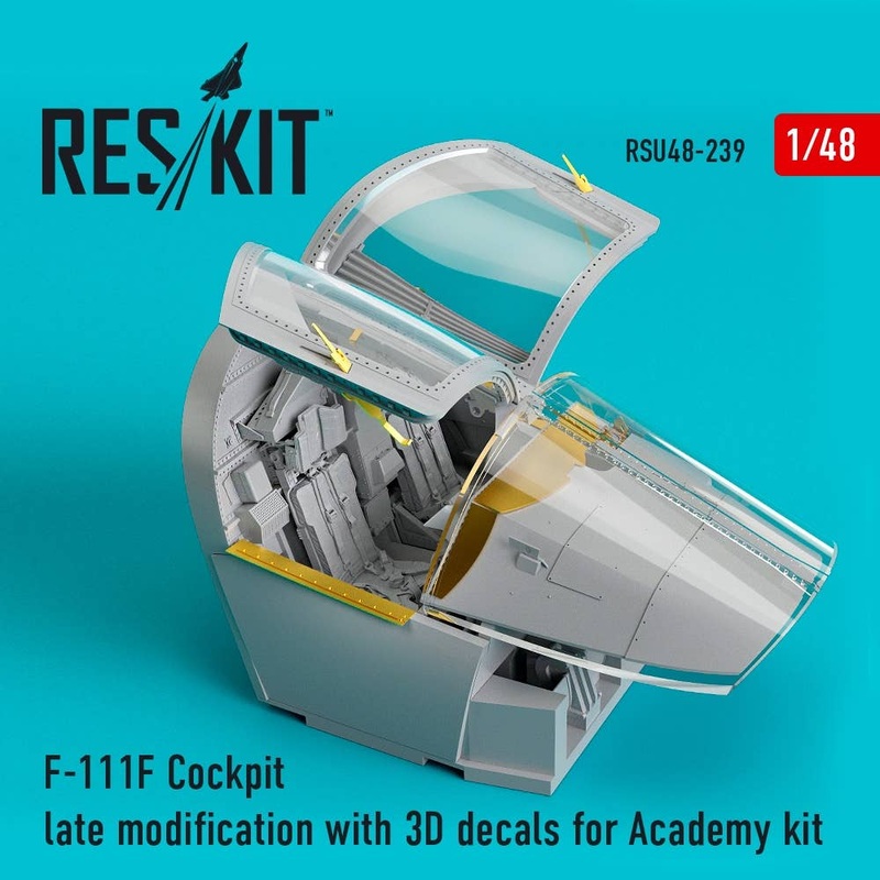 1/48 F-111F Cockpit late modification with 3D decals for Academy kit