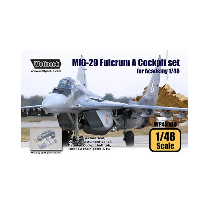 1/48 MiG-29 (9-12) Fulcrum A Cockpit Set (for Academy)