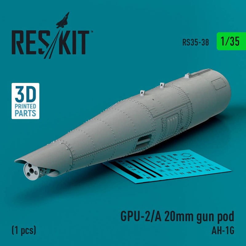 1/35 GPU-2/A 20mm gun pod (1 pcs) (AH-1G) (3D Printed)