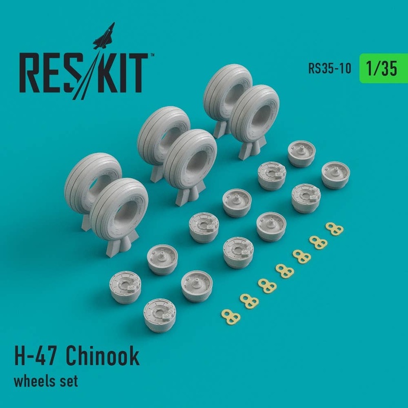 1/35 H-47 Chinook Wheels Set (for Trumpeter)