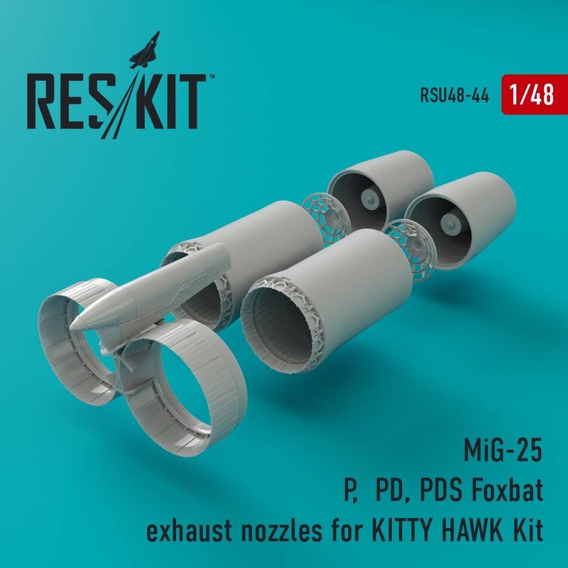1/48 MiG-25 P, PD, PDS Foxbat Exhaust Nozzles (for Kitty Hawk)