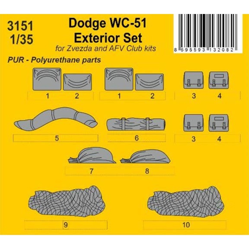 1/35 Dodge WC-51 Exterior Set / for Zvezda and other kits