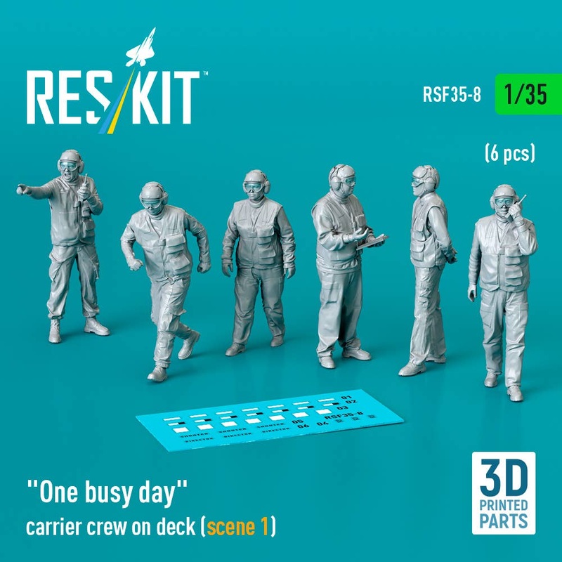 1/35 One busy day carrier crew on deck (scene 1) (6 pcs)
