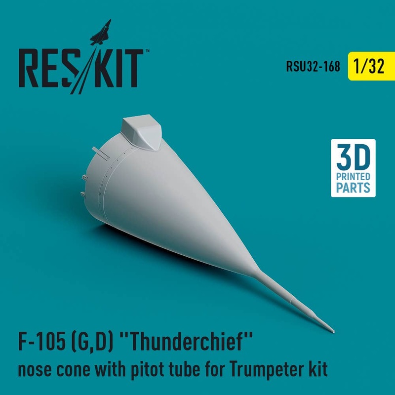 1/32 F-105 (G,D) Thunderchief nose cone with pitot tube for Trumpeter kit (3D Printed)