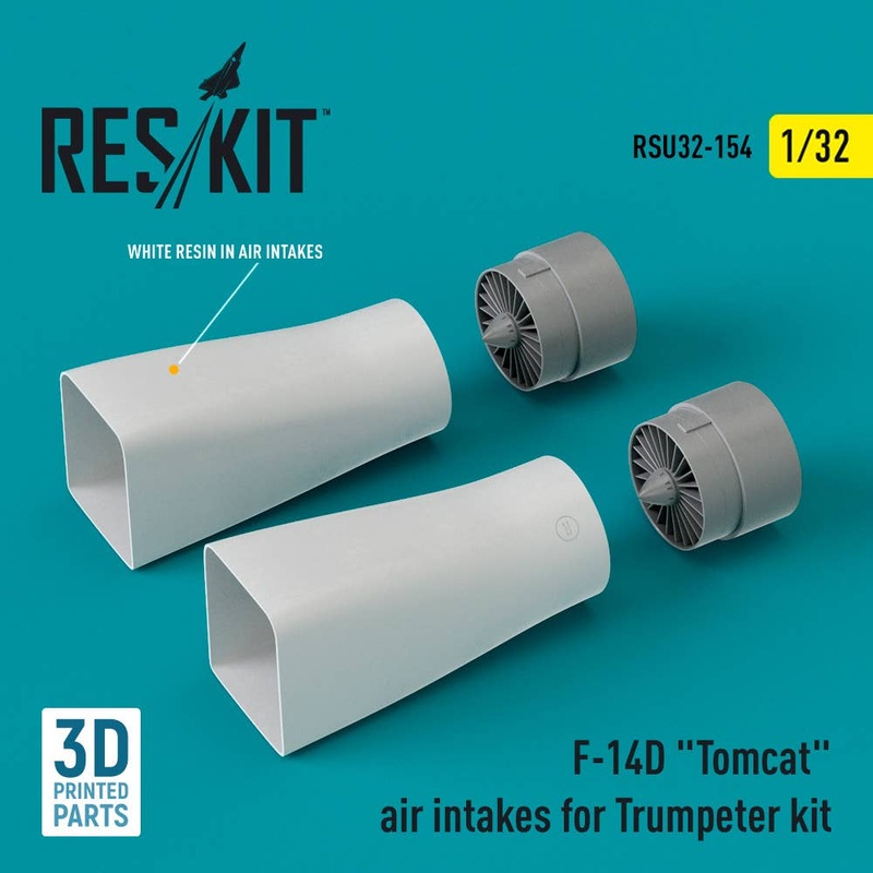 1/32 F-14D Tomcat air intakes for Trumpeter kit (3D Printed)