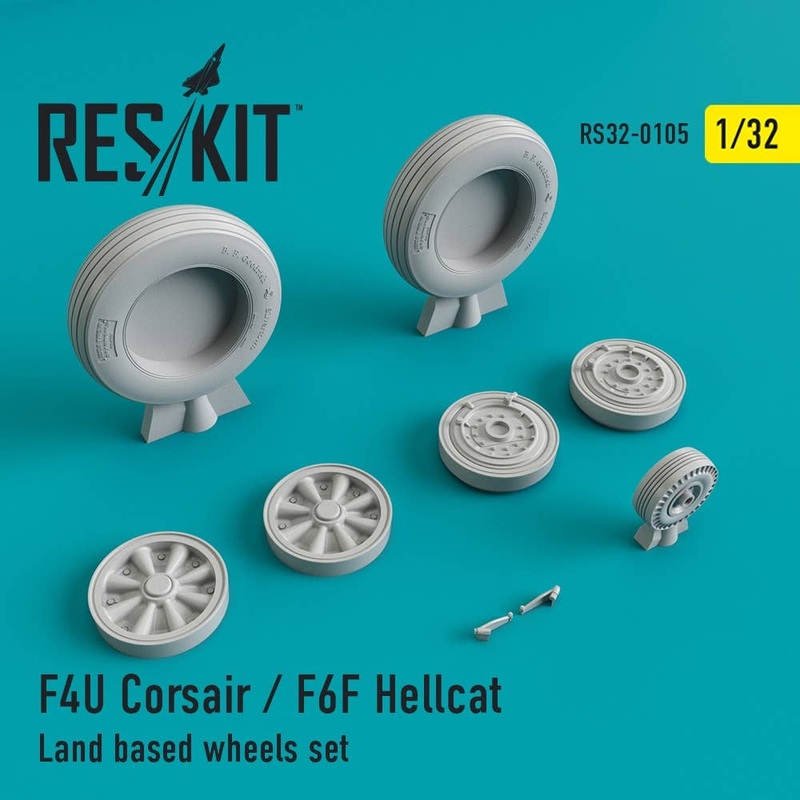 1/32 F4U Corsair/F6F Hellcat Land Based Wheels Set