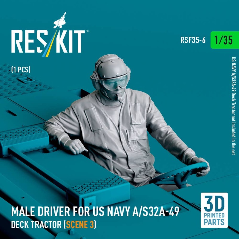 1/35 Male driver for US NAVY A/S32A-49 Deck Tractor (scene 3)