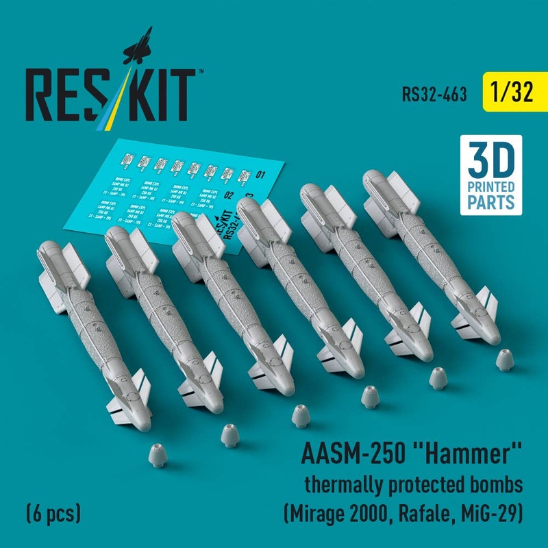 1/32 AASM-250 Hammer thermally protected bombs (6 pcs)