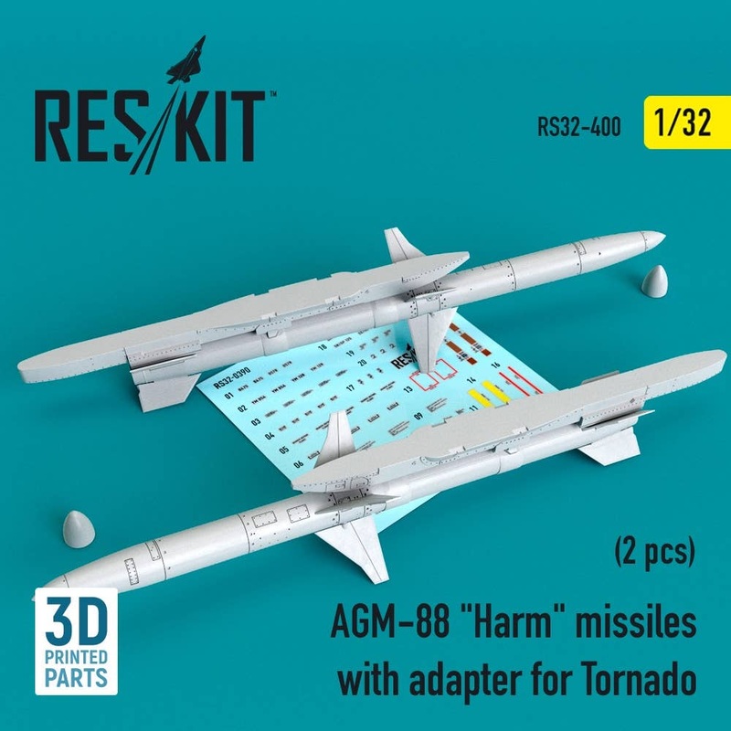 1/32 AGM-88 Harm missiles with adapter for Tornado (2 pcs)