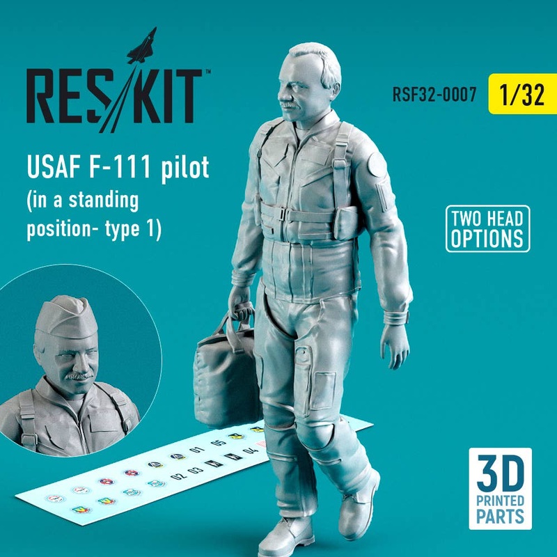 1/32 USAF F-111 pilot (in a standing position- type 1) (3D Printing)
