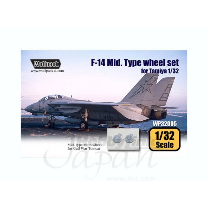 1/32 F-14 Mid-Type Wheel Set Desert Storm Tomcat etc. (