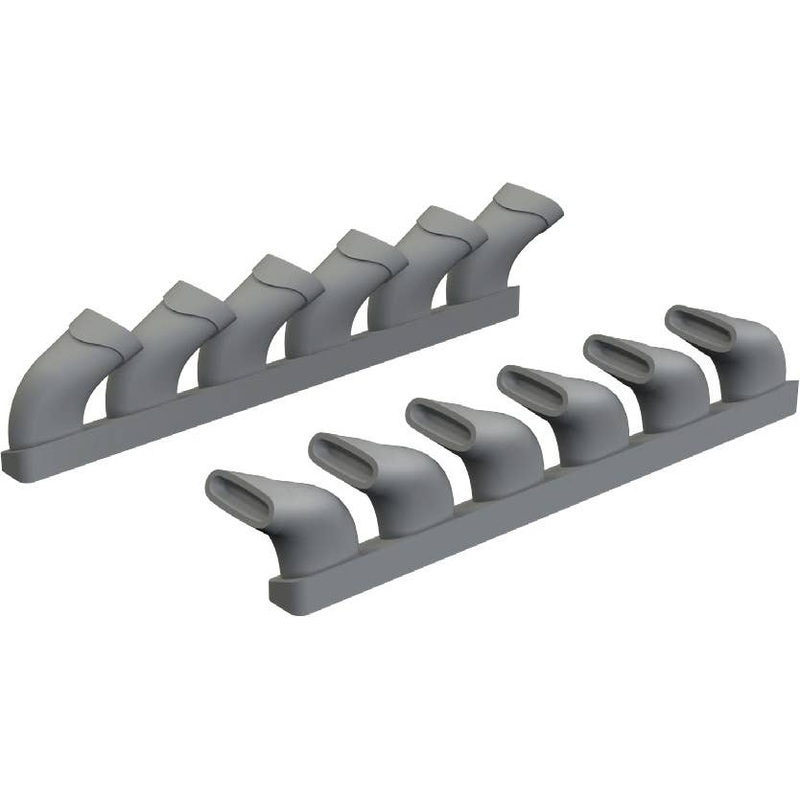 1/32 Spitfire Mk.IX Exhaust Stacks Fishtail (for Revell)