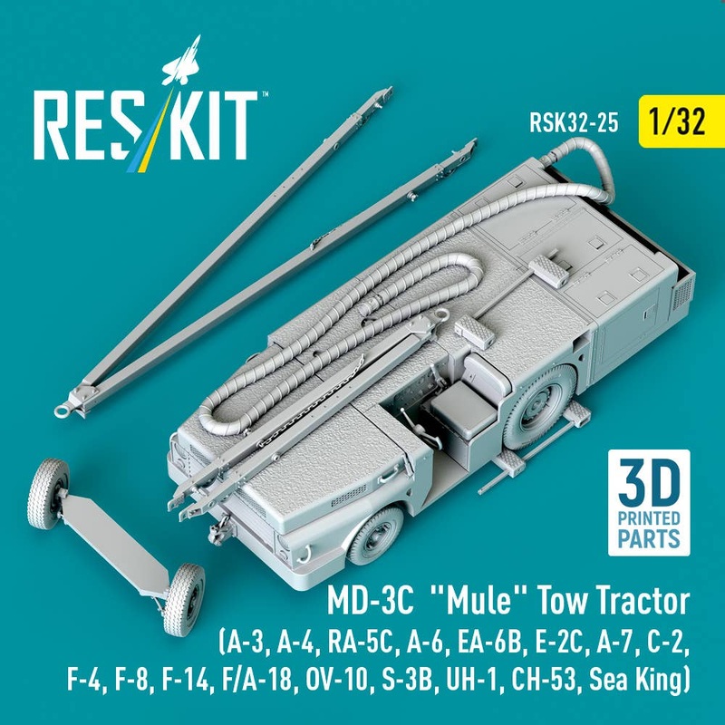 1/32 MD-3C Mule Tow Tractor (3D Printed model kit)
