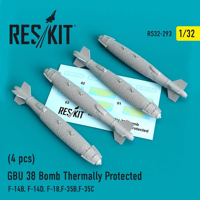 1/32 GBU 38 Bomb Thermally Protected (4 pcs) (F-14B, F-14D, F-18,F-35B,F-35C)