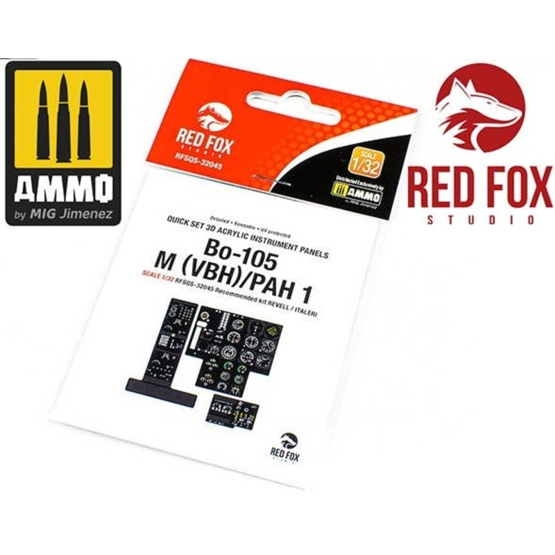 1/32 3D Acrylic Instrument Panel For Bo 105M (VBH) for Revell