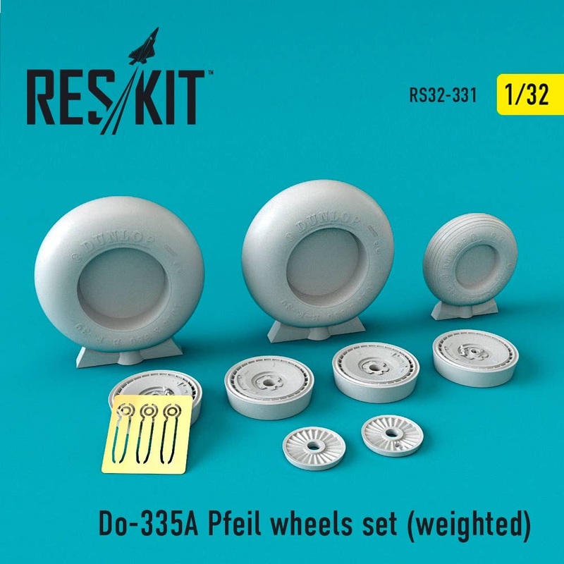 1/32 Do-335A Pfeil wheels set  (weighted)